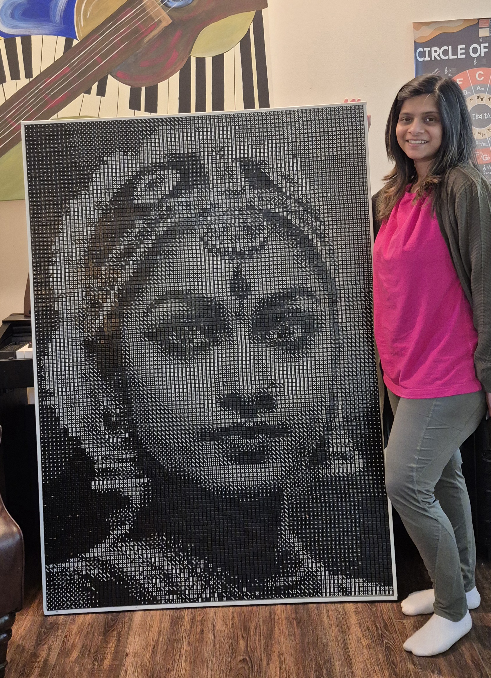 South Indian Dancer dice mosaic