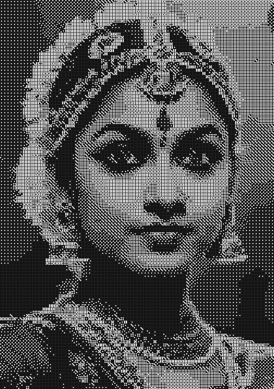 South Indian Dancer dice mosaic